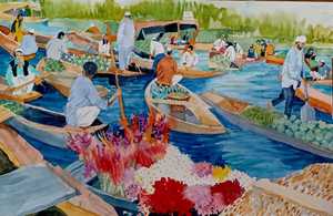 floating vegetable market