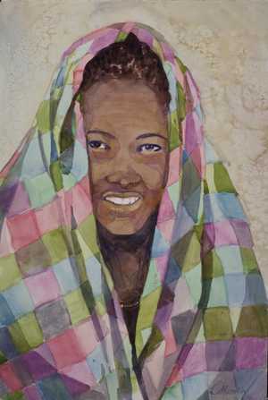 desert girl: 15 x 22